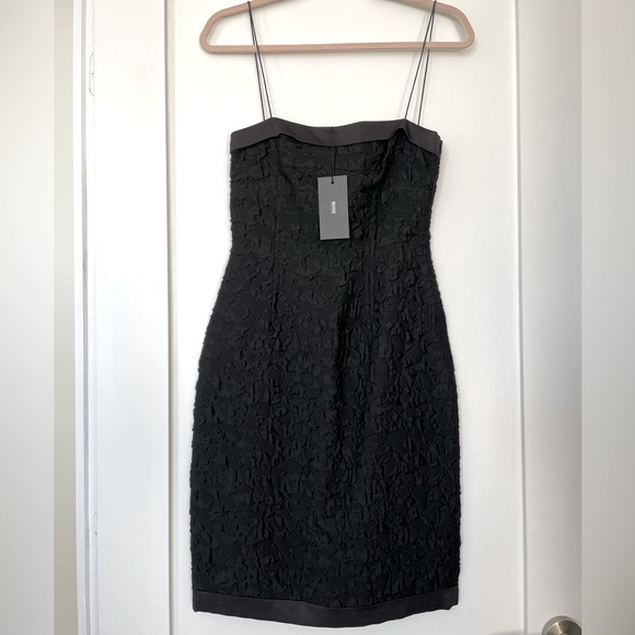 NWT Hugo Boss Black Wool Silk Blend Dress - Picture 1 of 9
